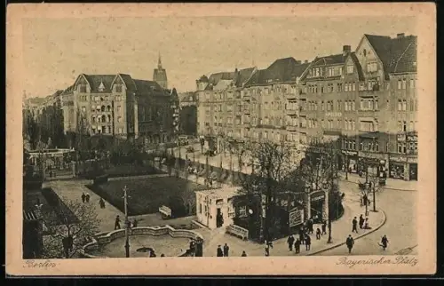 AK Berlin-Schöneberg, Partie am Bayerischen Platz