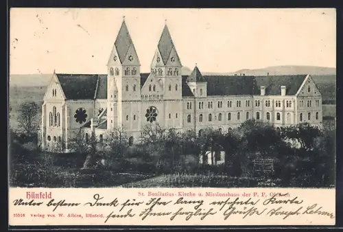 AK Hünfeld, St. Bonifatius-Kirche und Missionshaus