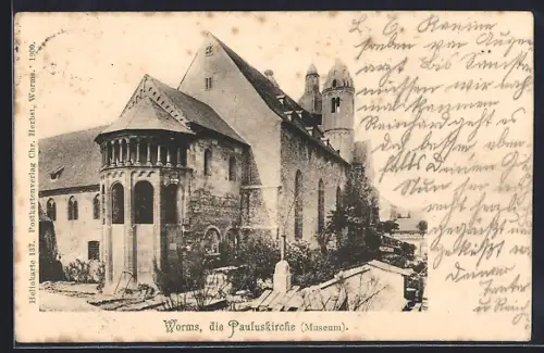AK Worms, Teilansicht der Pauluskirche