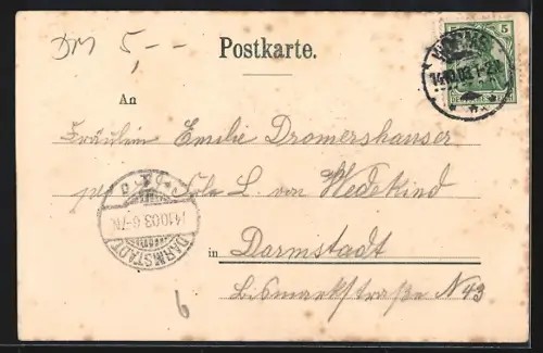 AK Worms, Teilansicht der Pauluskirche