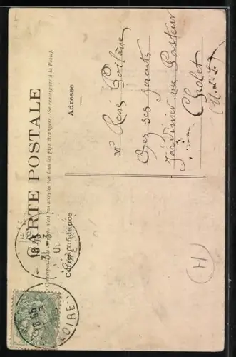 AK Mann angelt in einem Nachttopf und zieht einen Fisch heraus, 1. April, 1er Avril