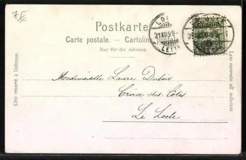 AK Zwerge fahren Schlitten im Winterwald, Neujahrsgruss