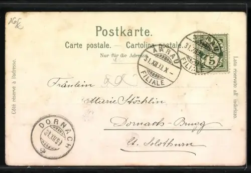 AK Zwerge schreiben Briefe und werfen Post ein, Neujahrsgruss