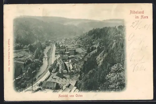 AK Rübeland im Harz, Ansicht von Osten
