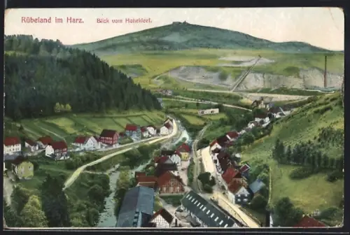 AK Rübeland im Harz, Blick vom Hohekleef