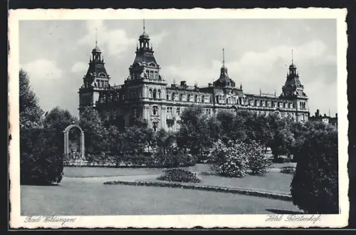 AK Bad Wildungen, Hotel Fürstenhof mit Anlagen