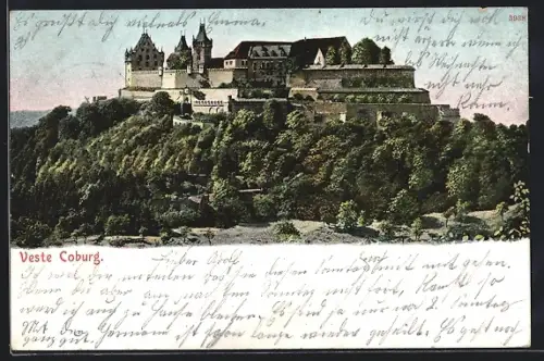 AK Coburg, Veste Coburg, Gesamtansicht