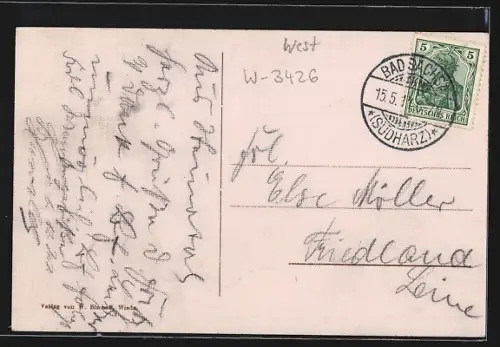 AK Wieda /Südharz, Partie am Wiedafluss