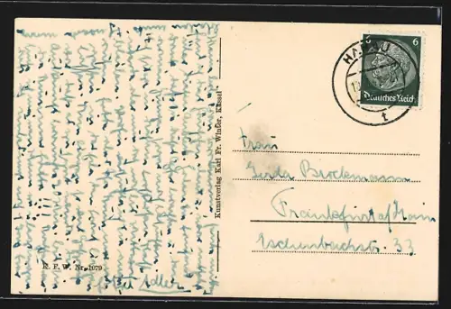 AK Hanau a. Main, Marktbrunnen auf dem Marktplatz