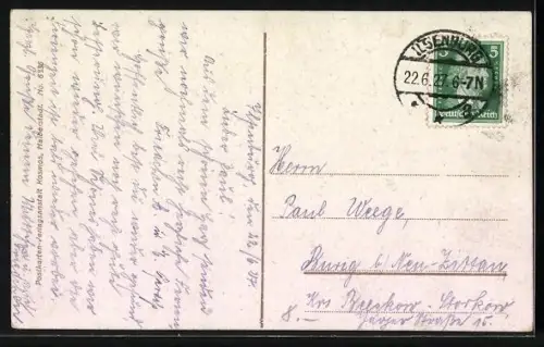 AK Ilsenburg a. H., Totalansicht des Ortes umgeben von bewaldeten Hügeln