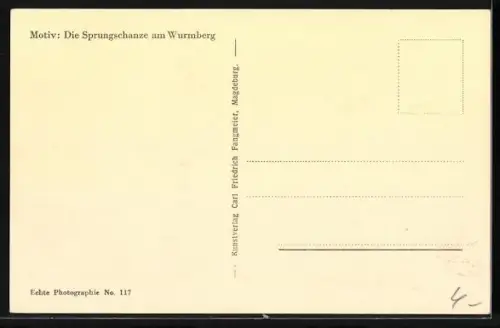 AK Schierke a. Brocken, Sprungschanze am Wurmberg, Winterlandschaft