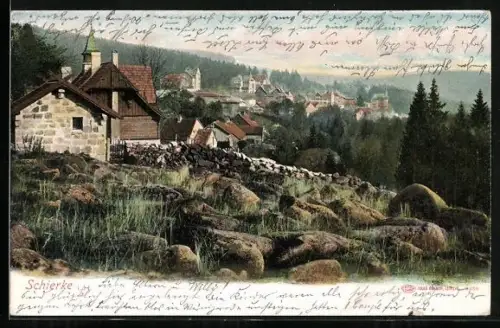 AK Schierke, Blick auf den Ort