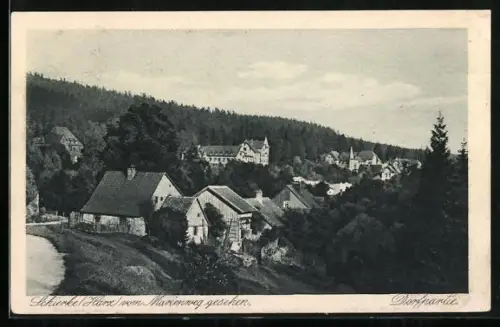 AK Schierke /Harz, Dorfpartie vom Marienweg