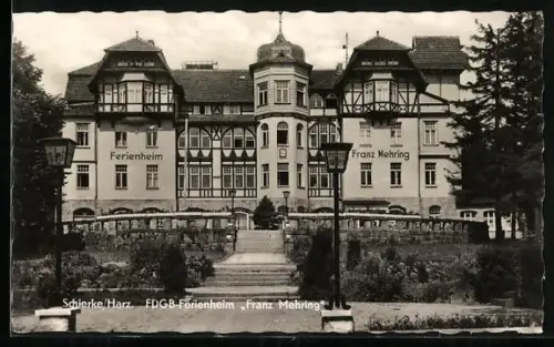 AK Schierke /Harz, FDGB-Ferienheim Franz Mehring
