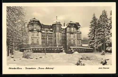 AK Schierke /Harz, Ferienheim Franz Mehring