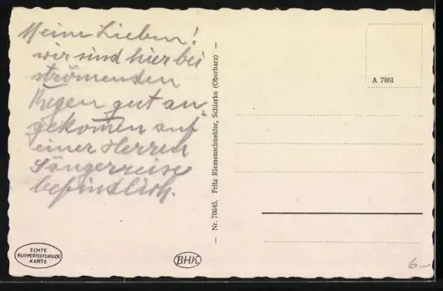 AK Schierke /Oberharz, Blick auf Unterschierke