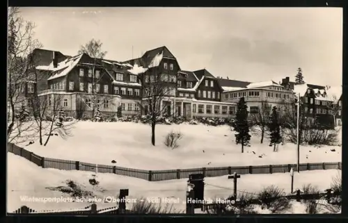 AK Schierke /Oberharz, VEB Hotel Heinrich Heine