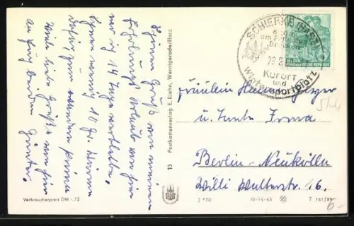 AK Schierke /Oberharz, VEB Hotel Heinrich Heine