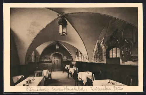 AK Hannover, Gasthaus Gewandhauskeller, Innenansicht