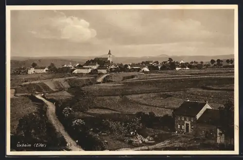 AK Üxheim /Eifel, Ortsansicht,  Feldpoststempel