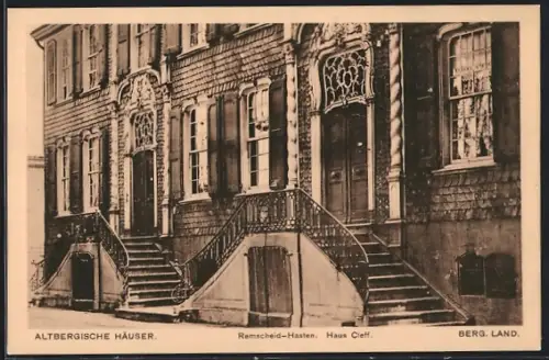 AK Remscheid-Hasten, Haus Cleff, altbergische Häuser