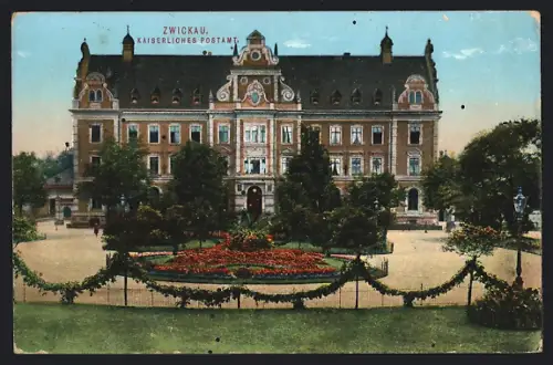 AK Zwickau, Kaiserliches Postamt