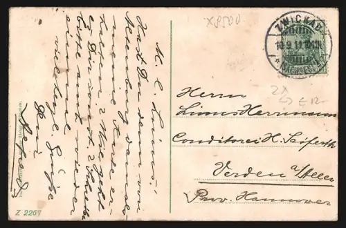 AK Zwickau, Kaiserliches Postamt