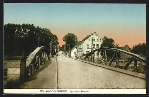 AK Walsrode-Vorbrück, Quintus-Strasse, Brücke, Häuser