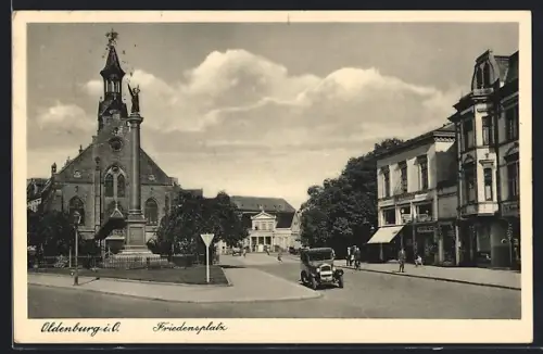 AK Oldenburg i. O., Friedensplatz
