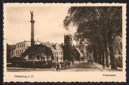 AK Oldenburg i. O., Friedensplatz