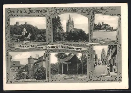 AK Neipperg, Zabergäu, Schwaigern, Schlossgarten & Kirche, Lauffen & Rathaus, Schloss Brackenheim, Pfeiffershütte