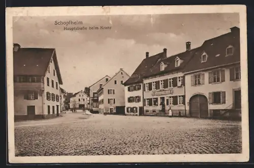 AK Schopfheim, Hauptstrasse beim Kranz