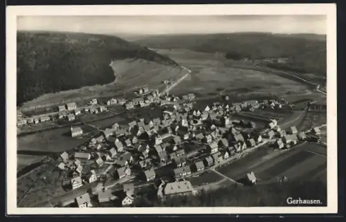 AK Gerhausen, Ortsansicht vom Flugzeug aus