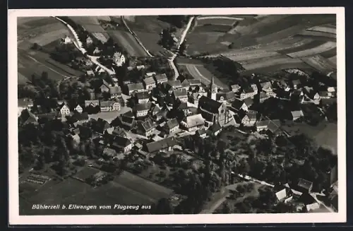 AK Bühlerzell bei Ellwangen, Ortsansicht vom Flugzeug aus