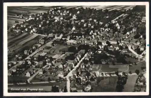 AK Korntal, Ortsansicht vom Flugzeug aus