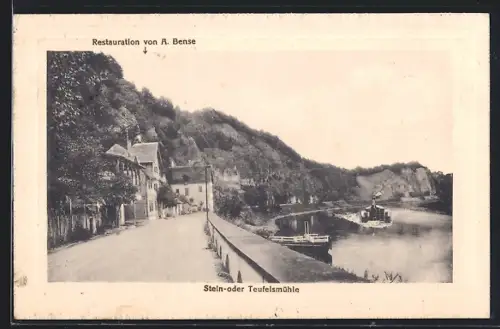 AK Bodenwerder, Gasthof von A. Bense, Stein- oder Teufelsmühle