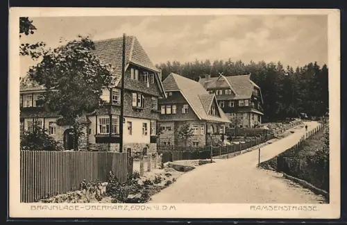 AK Braunlage / Harz, Gebäudepartie in der Ramsenstrasse