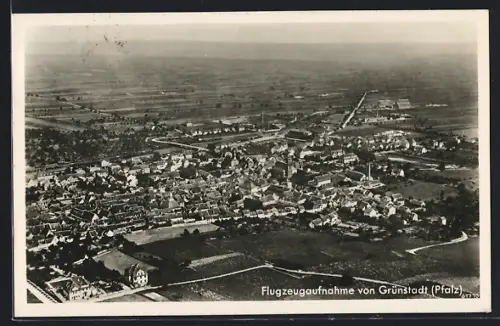 AK Grünstadt /Pfalz, Ortsansicht vom Flugzeug aus