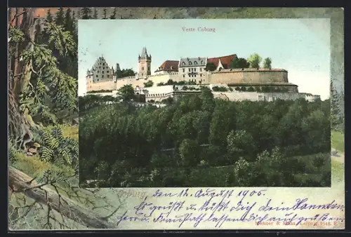 AK Coburg, Blick zur Veste Coburg