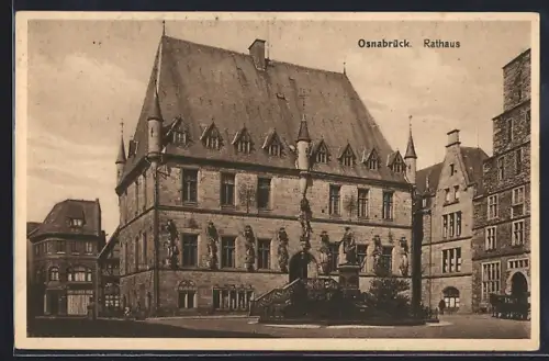 AK Osnabrück, Rathaus mit Dankmal