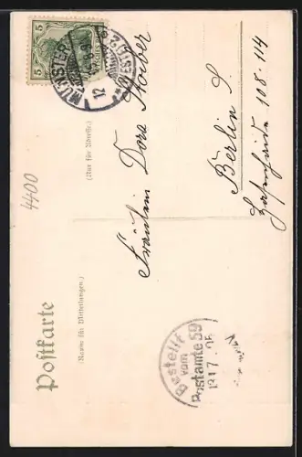 AK Münster i. W., Rathaus mit Strassenpartie