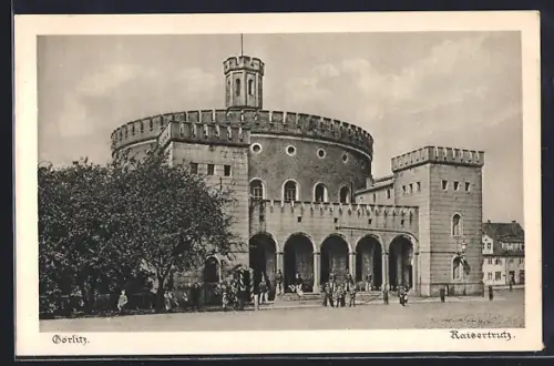AK Görlitz, Kaisertrutz mit Strassenpartie