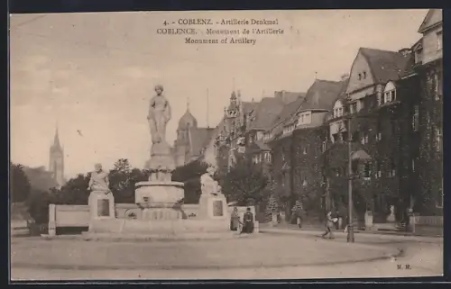 AK Coblenz, Artillerie-Denkmal