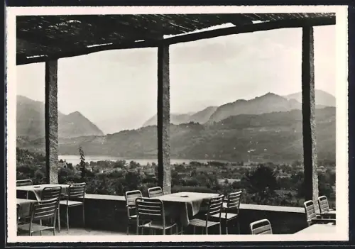 AK Pura, Vista dall` Albergo Paladina verso Lugano