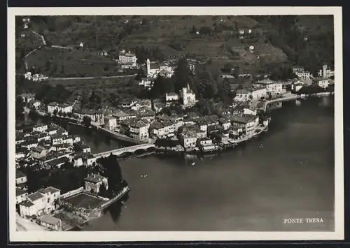 AK Ponte Tresa, Ortsansicht vom Flugzeug aus