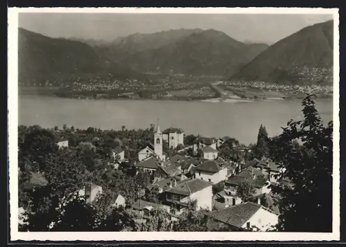 AK Piazzogna /Lago Maggiore, Panorama mit Bergen