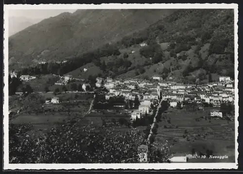 AK Novaggio, Panorama mit Bäumen