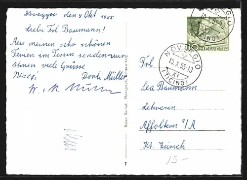 AK Novaggio, Panorama col Monte Rosa