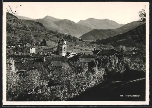 AK Novaggio, Ortsansicht mit Blick ins Tal