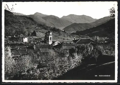 AK Novaggio, Ortsansicht mit Blick ins Tal